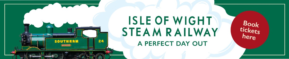Isle of Wight Steam Railway - book now banner